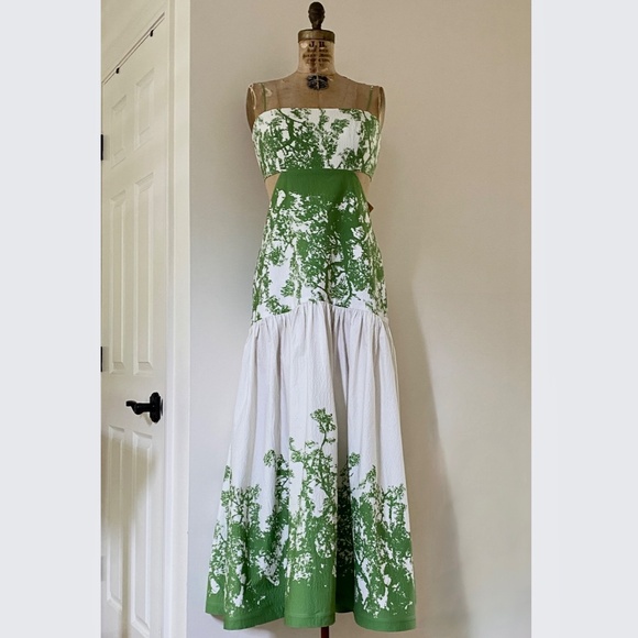 Silvia Tcherassi Shannon Green Cyprus printed Cotton Dress Sz L New with… - Picture 14 of 15